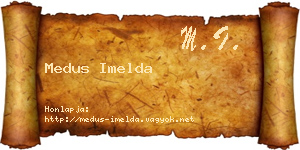 Medus Imelda névjegykártya